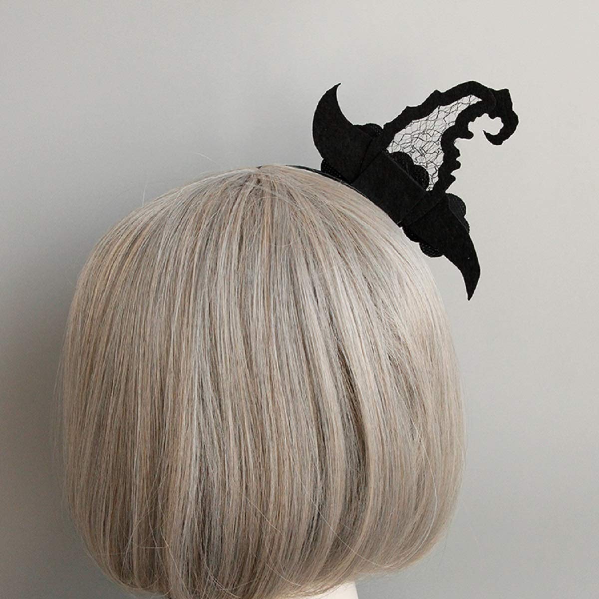 LSHDXD Halloween Witch Hat Headband for Women - Elegant Hair Hoop & Hair Accessories for Halloween Party, Costume, and Home Decorations