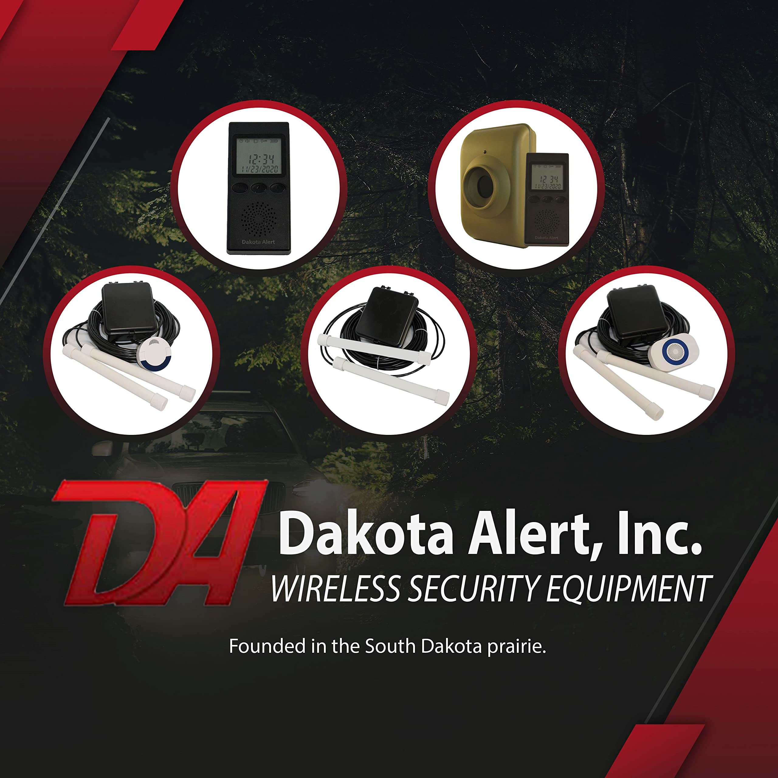 Dakota Alert DAPT-4000 Wireless Driveway Alarm System - 1 Mile Long Range Weatherproof Outdoor Vehicle Detector with Directional Sensor | Perfect for Home Security, Driveway Monitoring & Outdoor Property Protection
