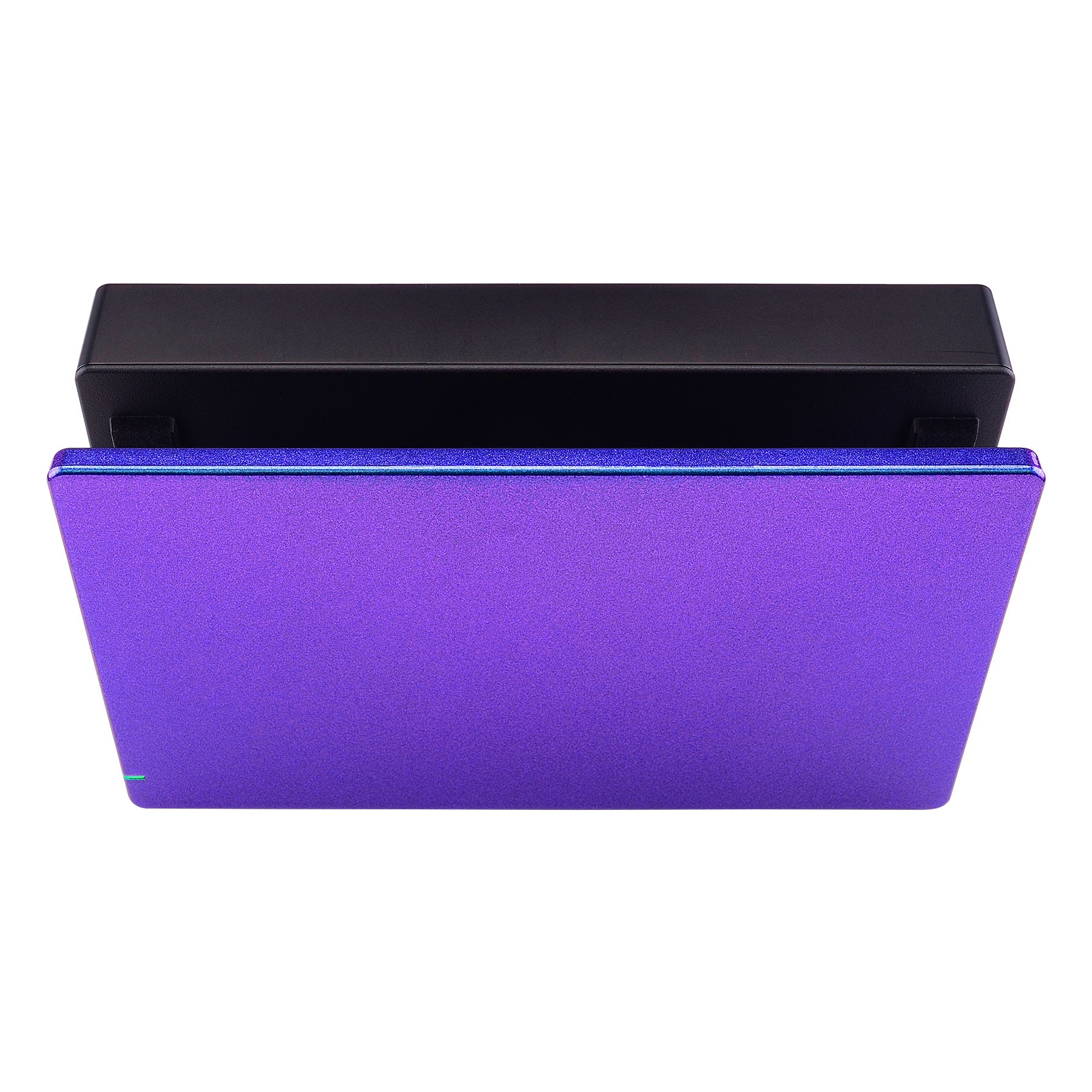 eXtremeRate Custom Chameleon Glossy Faceplate for Nintendo Switch Dock - Purple Blue DIY Replacement Housing Shell (Dock Not Included, Model FDP301) | Perfect for Gaming Setup & Home Decoration