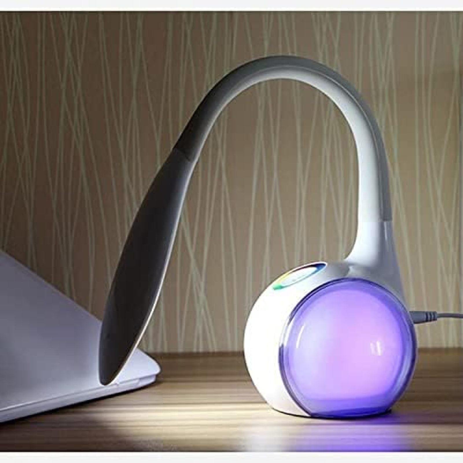 LED Eye Protection Desk Lamp - Dimmable 360° Flexible Gooseneck with 3 Brightness Levels & RGB Color Changing | Touch Control for Bedroom, Office, Study Room | Perfect for Reading, Working & Night Light