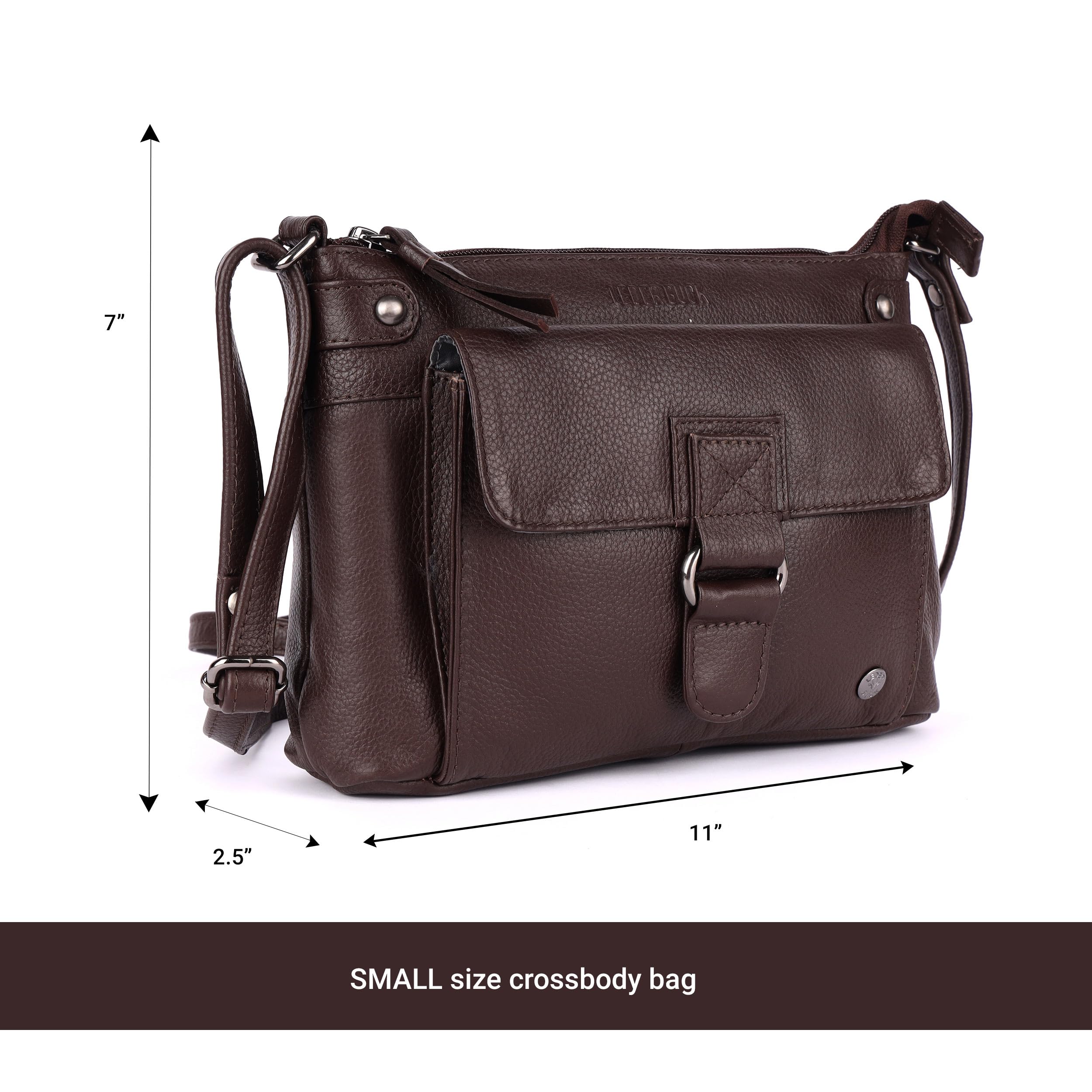 Lucy Small Soft Leather Crossbody Handbag for Women - Stylish & Lightweight Purse for Everyday Use, Travel & Date Night