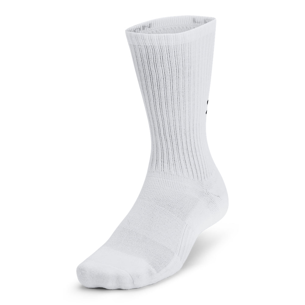Under Armour Men's Tech Cotton Crew Socks 6-Pack - Moisture Wicking Athletic Socks for Running, Gym & Everyday Comfort