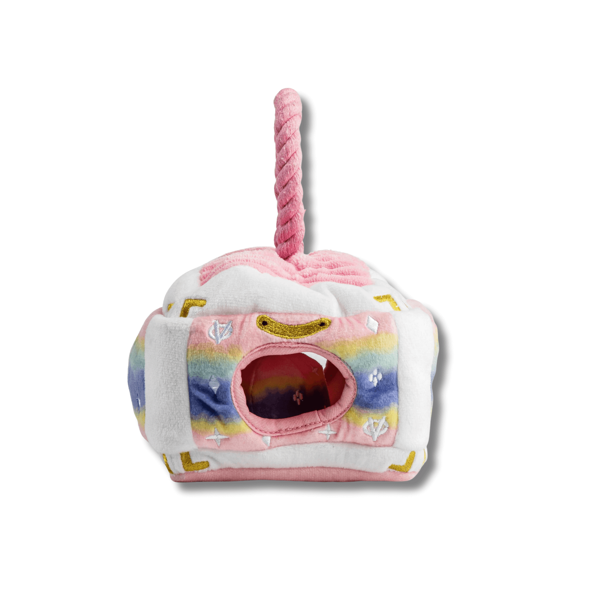 Chewy Vuiton Pink Ombre Trunk Interactive Dog Toy - Durable Chew Toy for Small & Medium Dogs - Perfect for Teething, Playtime & Training - Indoor & Outdoor Use