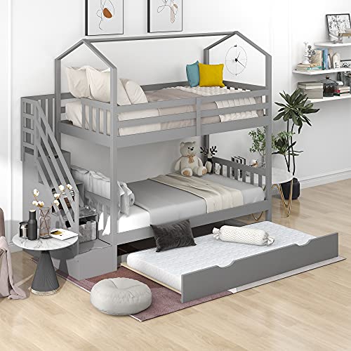 Gray + Pine+trundle