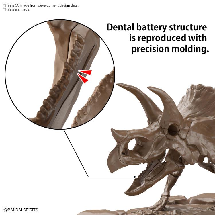 Bandai 1/32 Imaginary Skeleton Triceratops Dinosaur Model Kit - DIY Assembly for Collectors, Home Decor & Educational Display