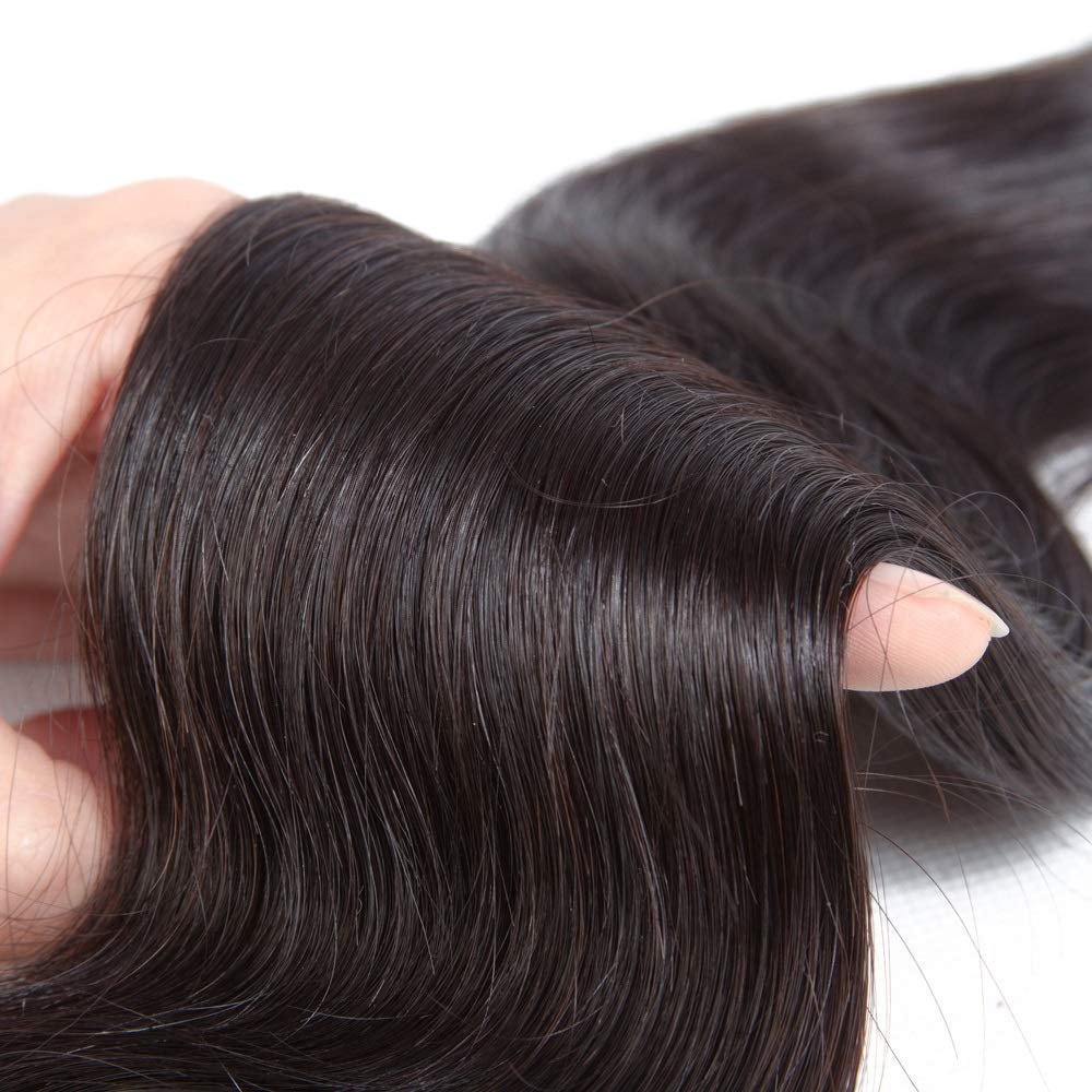 Brazilian Virgin Human Hair Bundles 3PCS 22 Inch Body Wave 100% Unprocessed Natural Black Hair Extensions for Women - Perfect for Daily Styling, Special Occasions & Protective Hairstyles