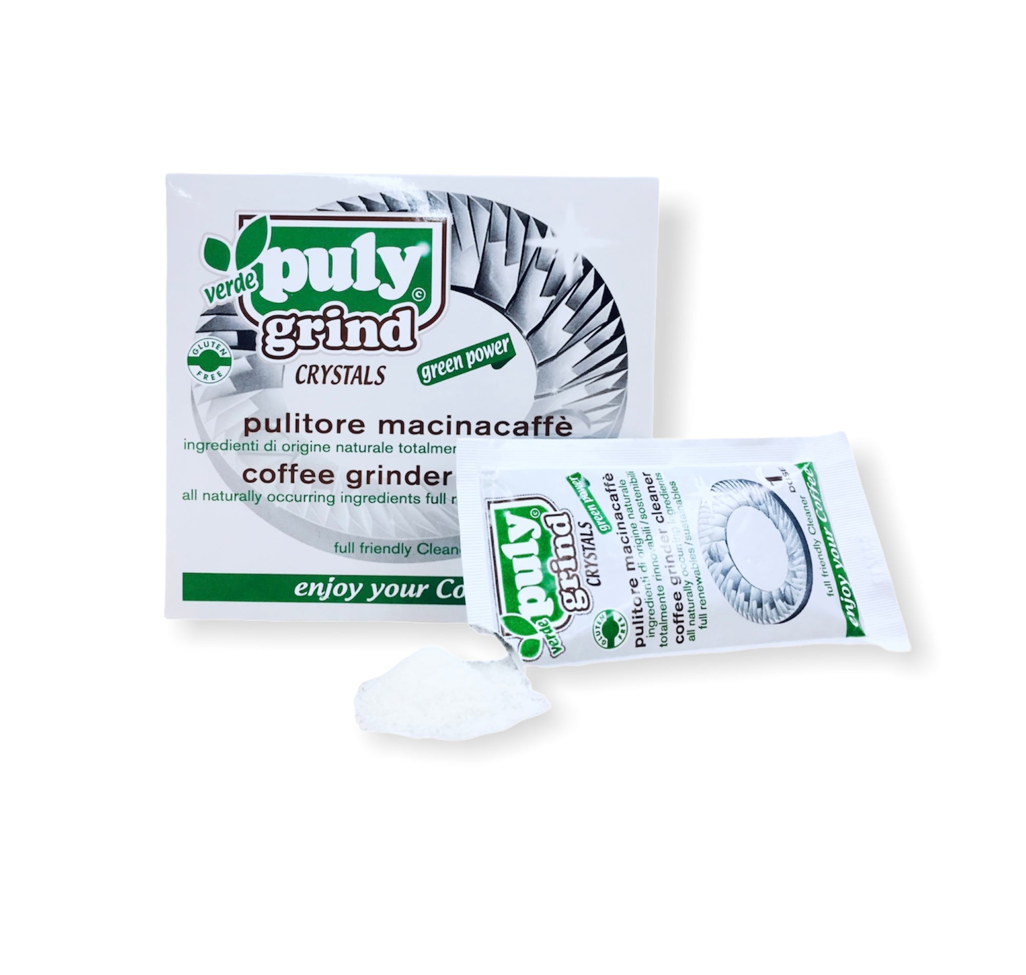 Puly Grind Crystals Coffee Grinder Cleaner (10 Pack) - Deep Clean Burr Grinders & Remove Coffee Oils for Fresher Tasting Coffee - Perfect for Home & Commercial Espresso Machines