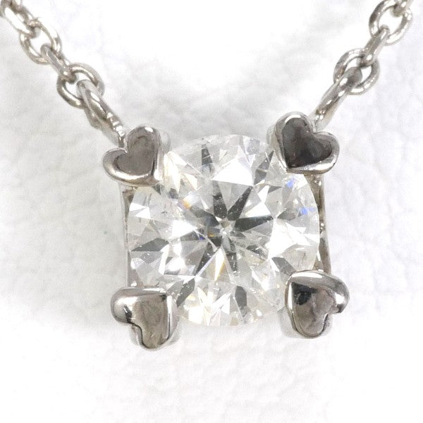 18K White Gold Diamond Necklace - 0.303ct Round Cut Solitaire Pendant for Women | Perfect for Weddings, Anniversaries & Special Occasions