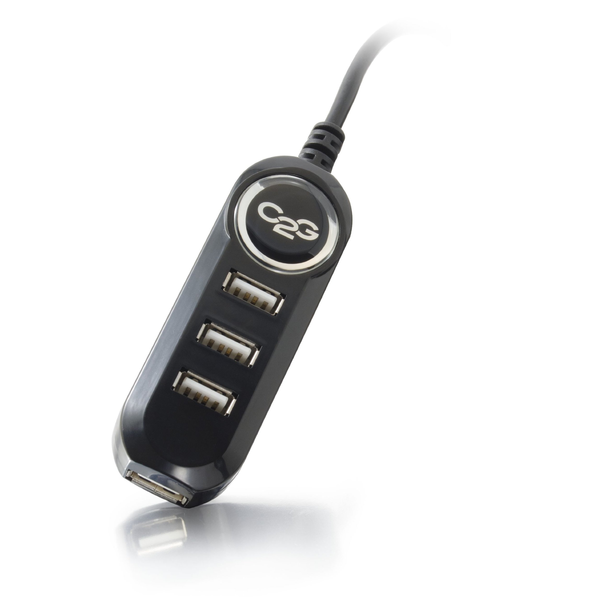C2G 39.4 Feet USB Extension Cable - USB A Male to 4-Port USB A Female Hub - 12M High-Speed Data Transfer Cable for PC, Laptop, Printer, Hard Drive - Black (Model 38990) - Perfect for Home Office & Gaming Setup