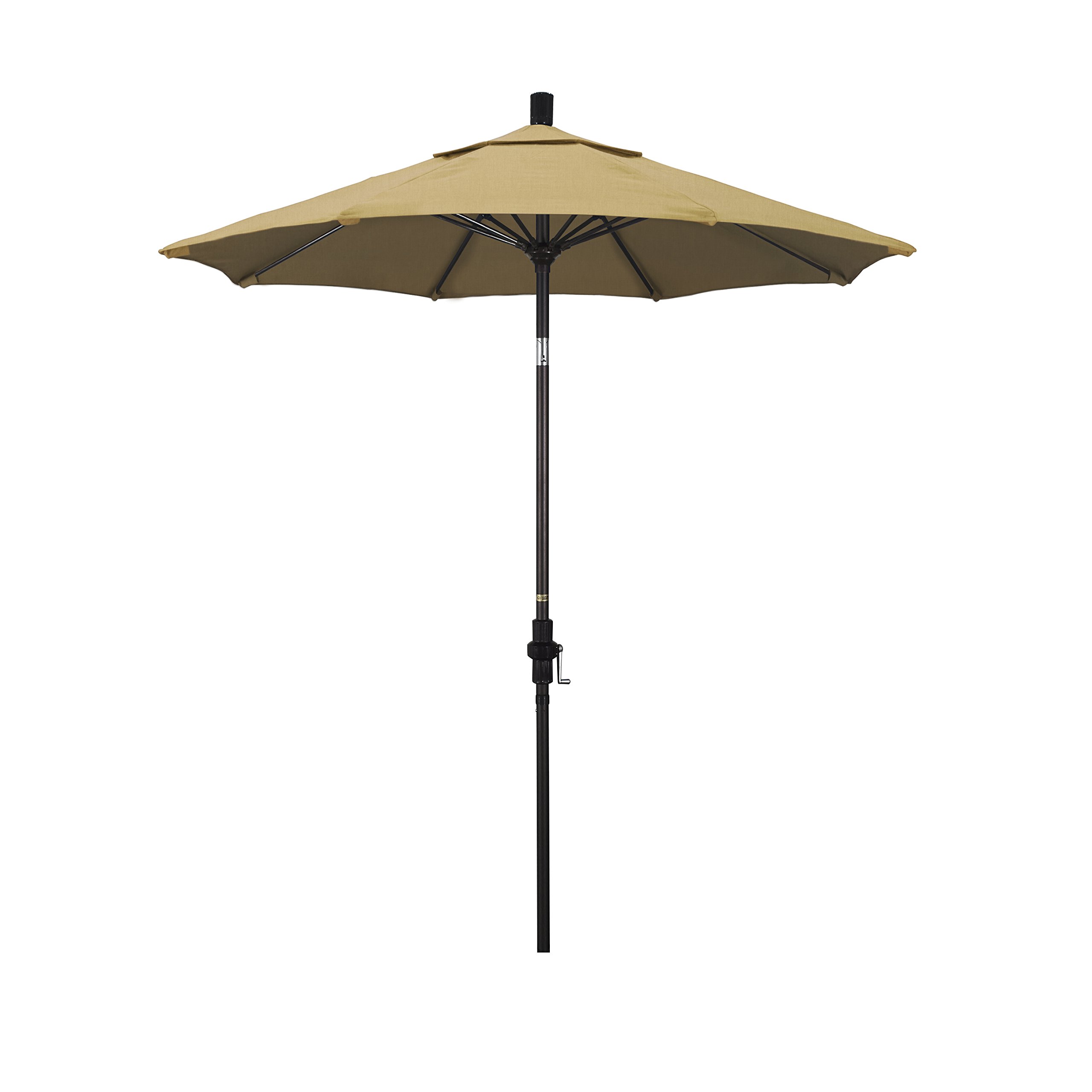 7.5' Champagne Market Umbrella - Aluminum Pole & Fiberglass Ribs for Patio & Garden