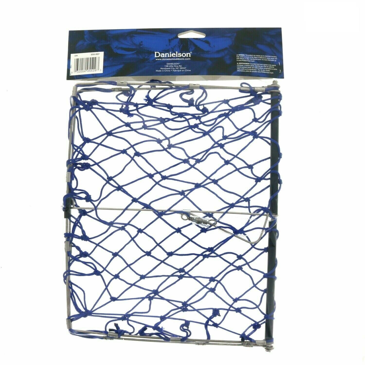 Danielson CH1 Spring Loaded Crab Trap Crabjaw - Heavy Duty Stainless Steel Crab Catcher for Crabbing, Fishing & Seafood Harvesting - Perfect for Beach, Pier & Boat Use