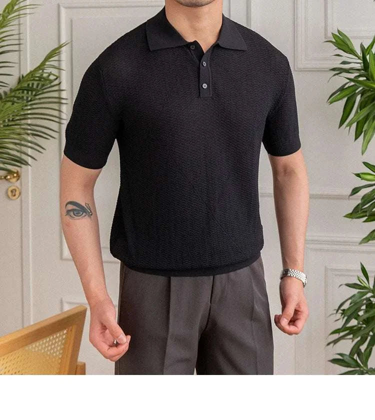 Men's Casual Polo Shirt - Breathable Cotton Short Sleeve Golf Shirt for Work & Weekend Wear | Comfortable Summer Top for Business Casual & Outdoor Activities