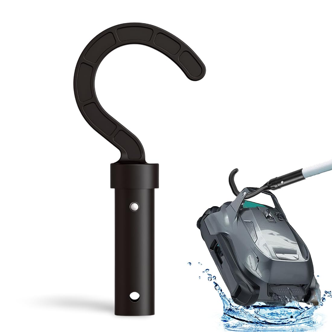 Pool Hooks for Telescopic Poles - Detachable Cordless Robotic Pool Cleaner Accessory | Universal Fit for All Pool Vacuum Robots | Perfect for Cleaning, Maintenance & Retrieval