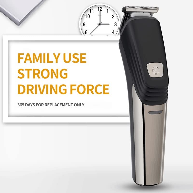 Professional 6-in-1 Electric Hair Clipper Set for Men - Waterproof Beard Trimmer, Hair & Nose Grooming Kit with Multiple Attachments for Home Haircuts & Personal Grooming | Perfect for Family Use, Travel & DIY Styling
