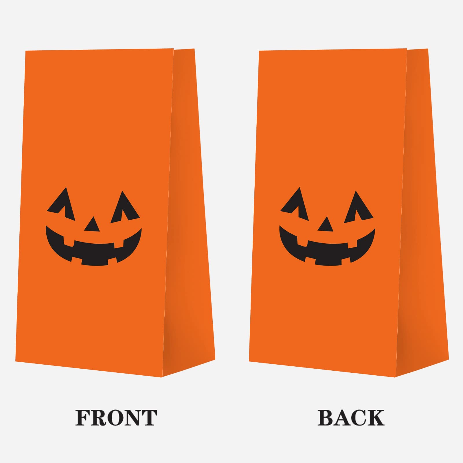 30-Pack Halloween Pumpkin Gift Bags - Trick or Treat Candy Bags for Kids & Adults | Pumpkin Decor, Party Favors & Goody Bags | Perfect for Halloween Parties, Classroom Treats & Pumpkin Decorations
