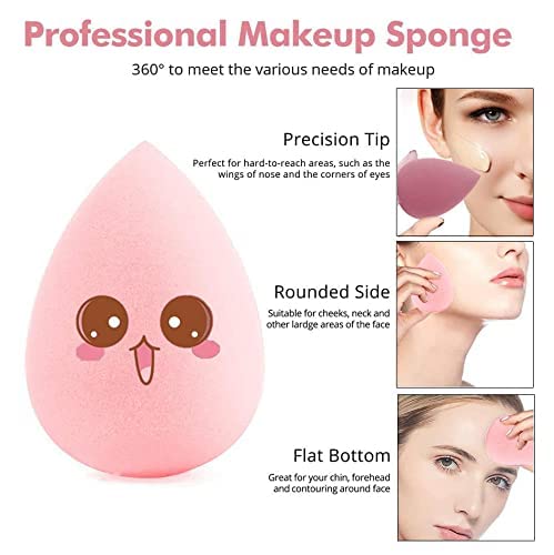 FAMEZA 8 PCS Makeup Sponge Set - Beauty Blender for Liquid, Powder & Cream Foundation - Dry & Wet Use Makeup Sponges with Multi-Shape Design - Perfect for Professional Makeup Application & Travel Beauty Essentials
