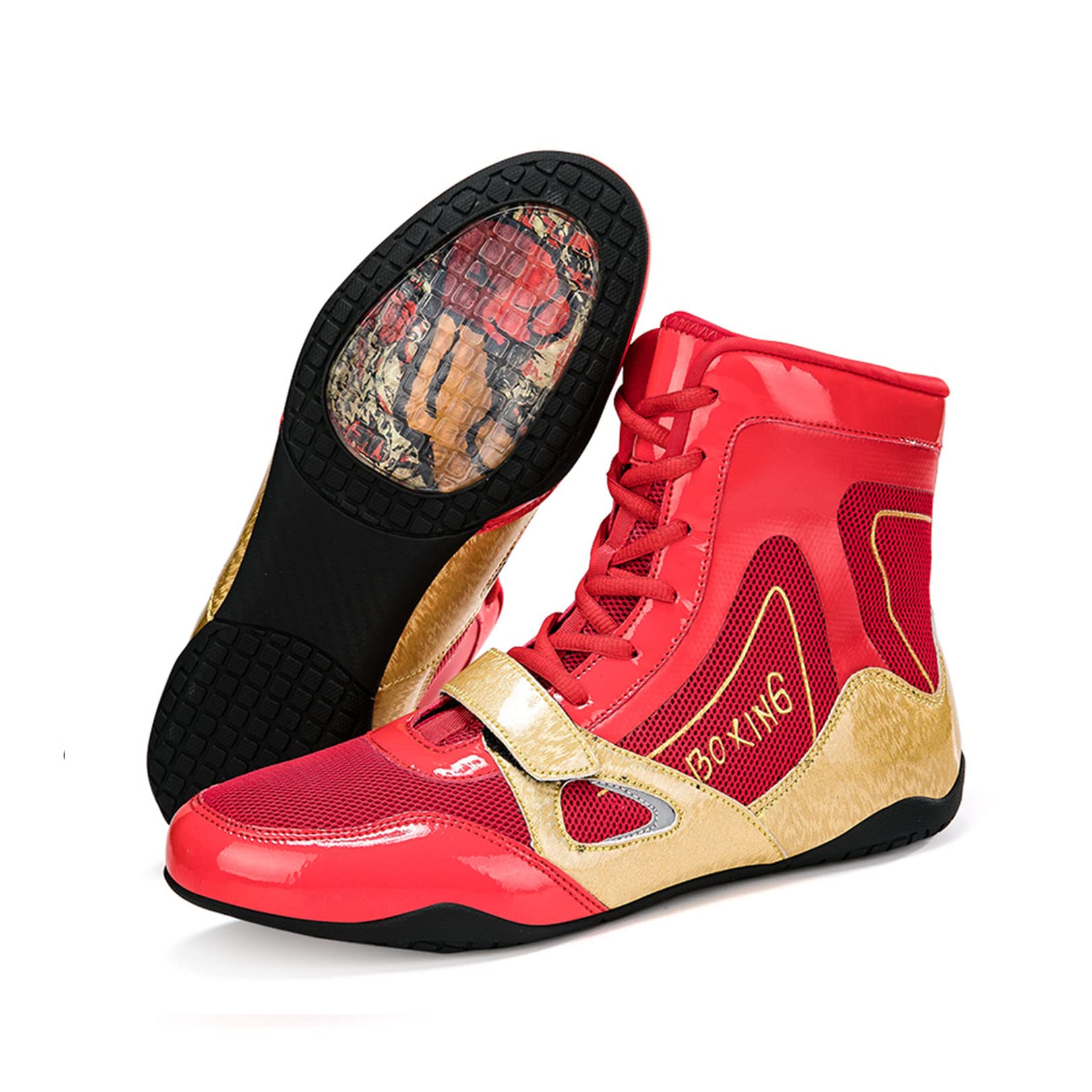 Kervaky Men's Wrestling Shoes - Professional Boxing & Weightlifting Training Sneakers - Lightweight, Breathable for Fitness & Gym Workouts - Ideal for MMA, CrossFit & Strength Training