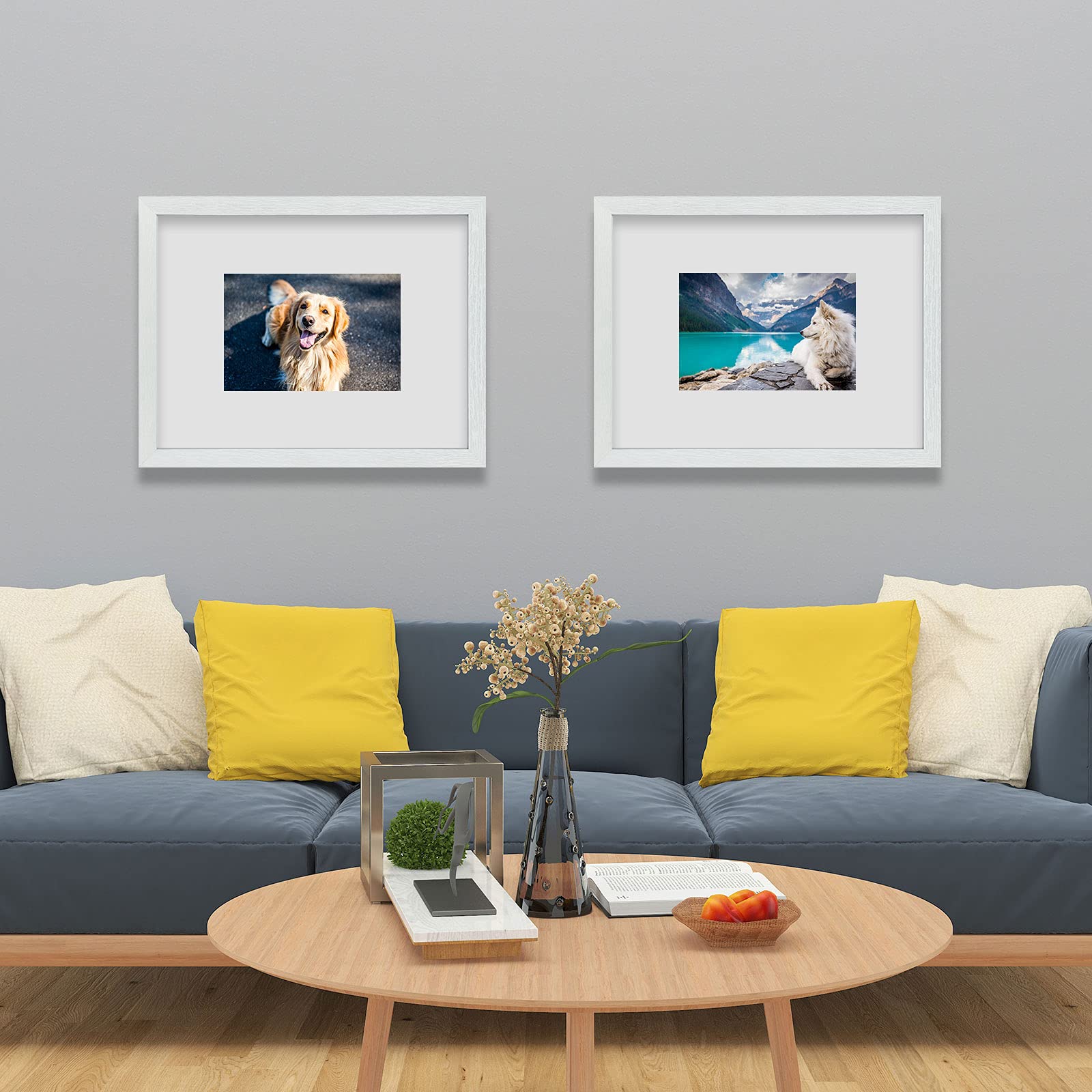 VCK 18x24 Poster Frames 3 Pack - White MDF Wood & Polished Plexiglass Picture Frames for Wall Art - Horizontal & Vertical Display - Perfect for Home Decor, Office, Gallery & School Projects
