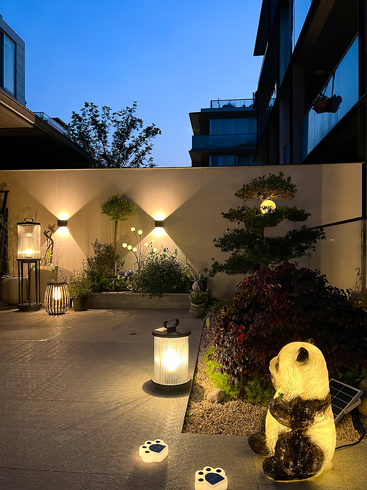 Solar Powered LED Lantern for Garden - Waterproof Outdoor Lighting for Patio, Yard, Pathway - Perfect for Camping, Backyard Decor, and Evening Ambiance