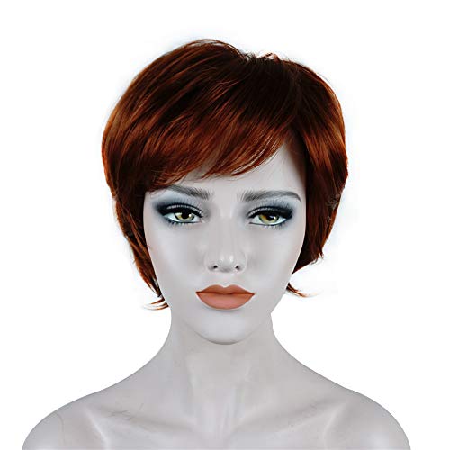 Stylish Short Layered Shaggy Synthetic Wig with Bangs for Women - Perfect for Cosplay, Halloween & Daily Fashion Looks