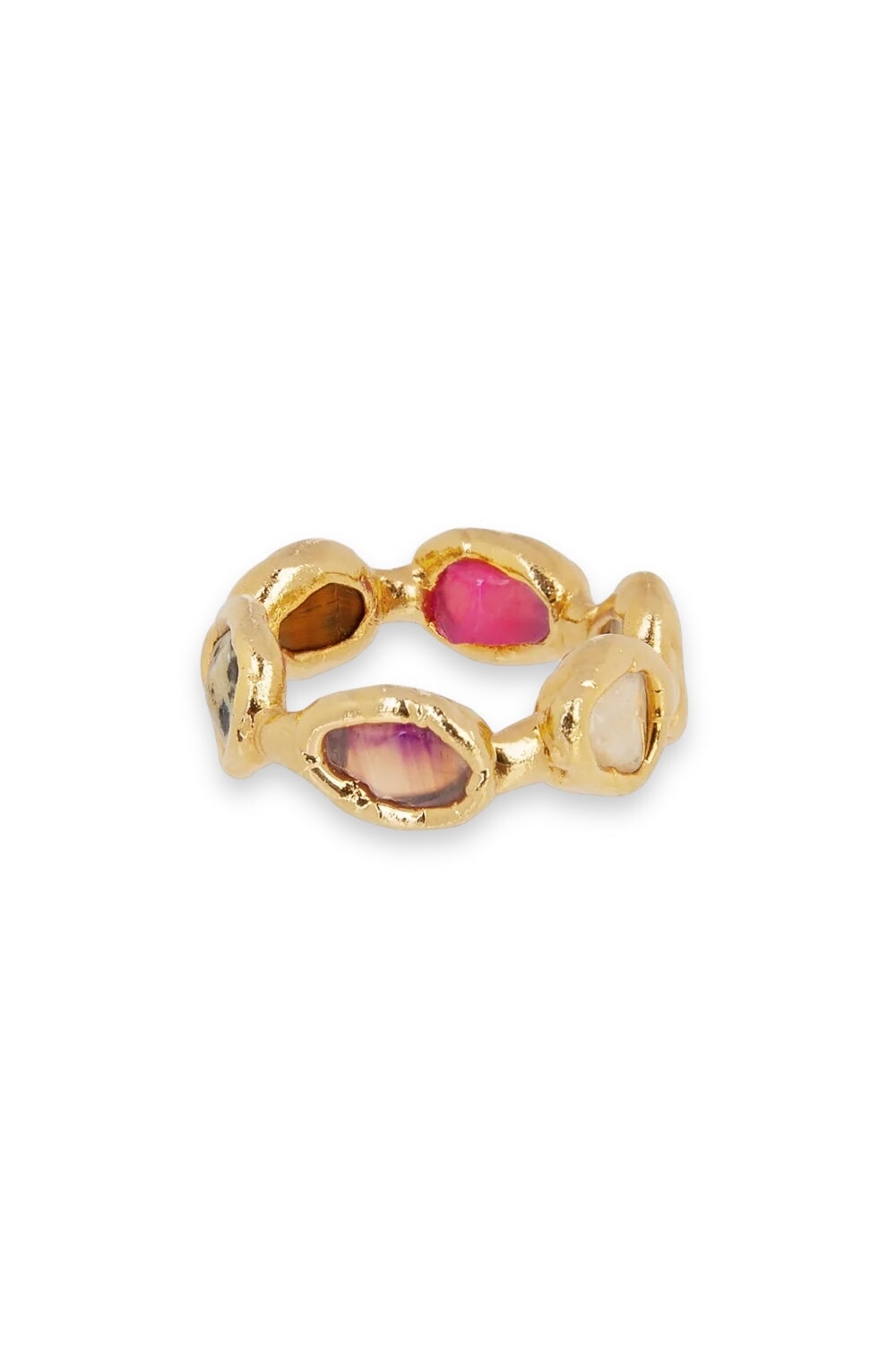 14K Gold Rainbow Ring for Women - Elegant Stackable Band for Everyday Wear & Gift Giving