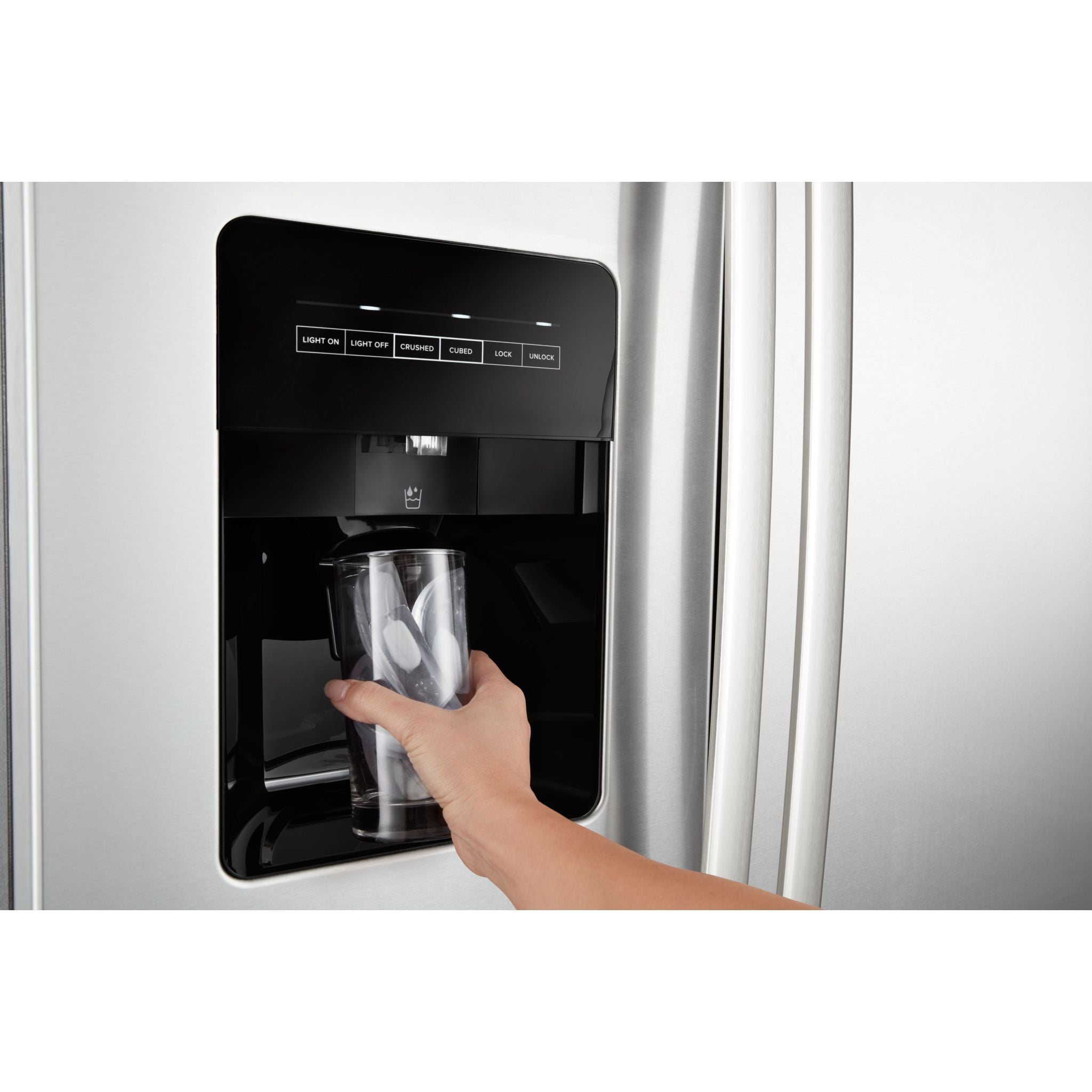 Amana Side by Side Refrigerator (ASI2175GRS) - 25.5 Cu. Ft. Stainless Steel French Door Fridge with Ice Maker & Water Dispenser - Perfect for Large Families & Open Kitchen Designs