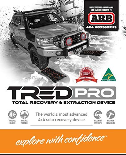 ARB TREDPROBOB Off-Road Recovery Boards - Heavy Duty Traction Tracks for Mud, Sand & Snow - Vehicle Extraction Device (Black/Orange) - Perfect for 4x4 Trucks, Jeeps & SUVs in Extreme Terrain
