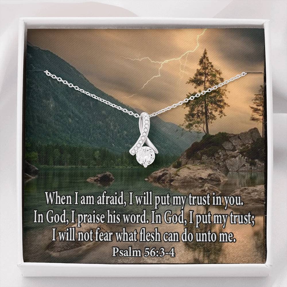 Trust in You Bible Verse Pendant - Inspirational Christian Gift for Sympathy & Love