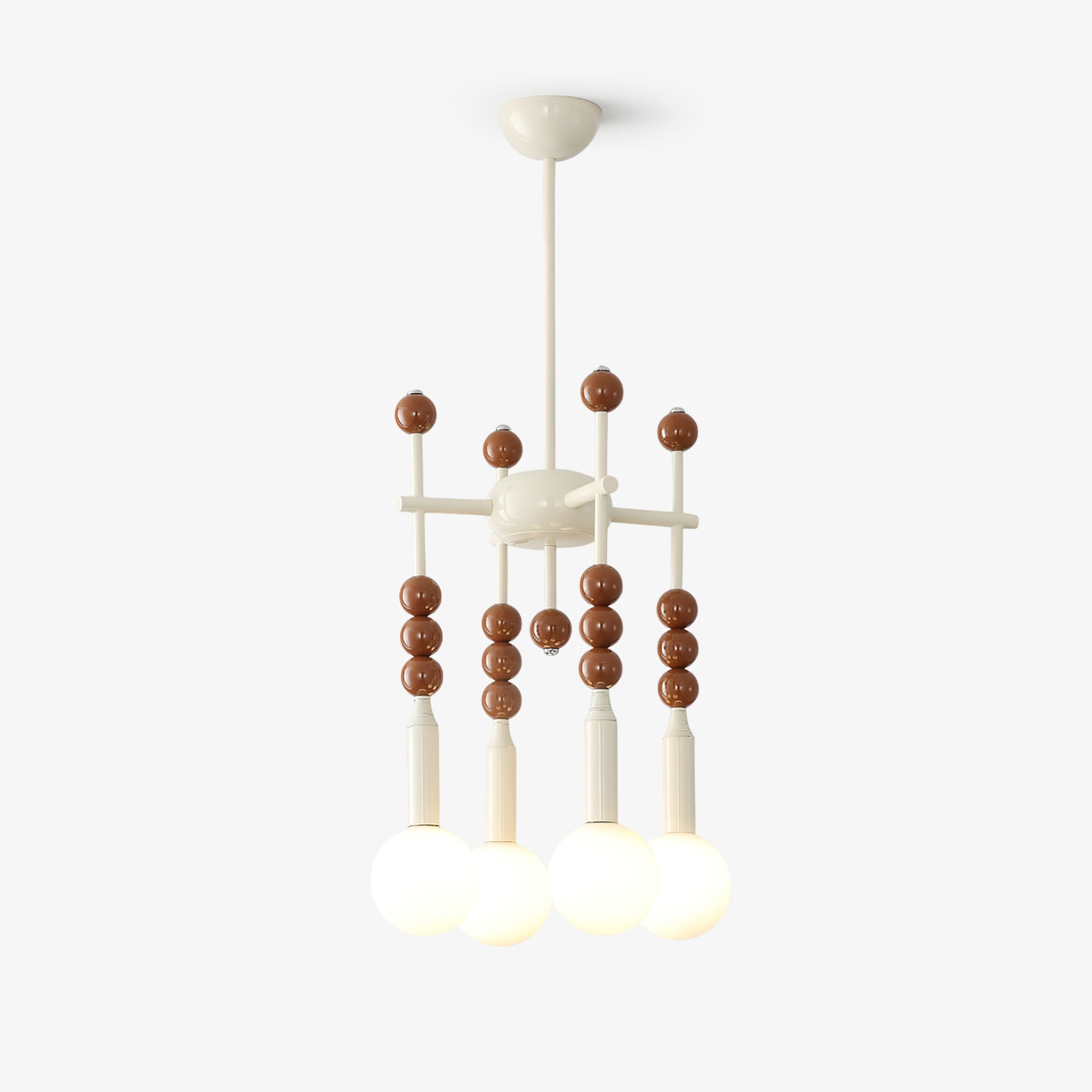 Beadstream Modern Pendant Light - Elegant Glass Bead Chandelier for Dining Room, Kitchen Island, Bedroom & Living Room Decor