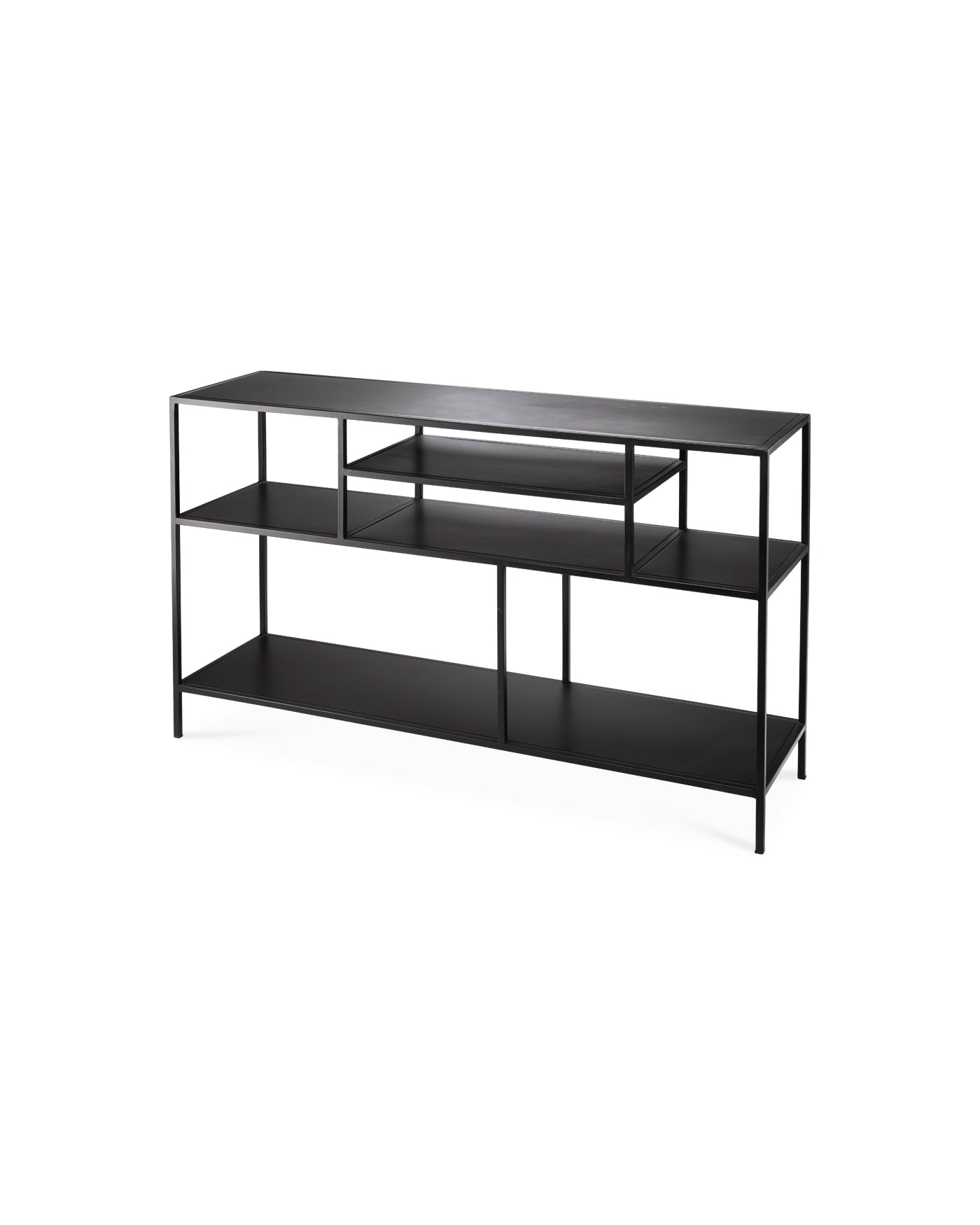 Modern Wooden Shelved Console Table - Entryway Sofa Table with Storage Shelf for Living Room, Hallway & Bedroom Decor