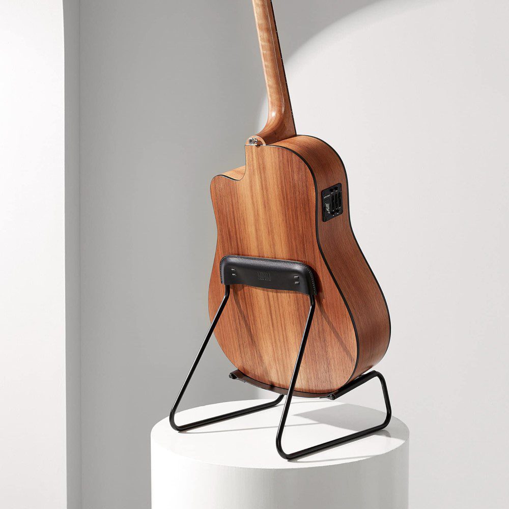 MINIM Sling Guitar Stand - Black - Portable & Adjustable Guitar Holder for Acoustic & Electric Guitars - Perfect for Home, Studio & Live Performances