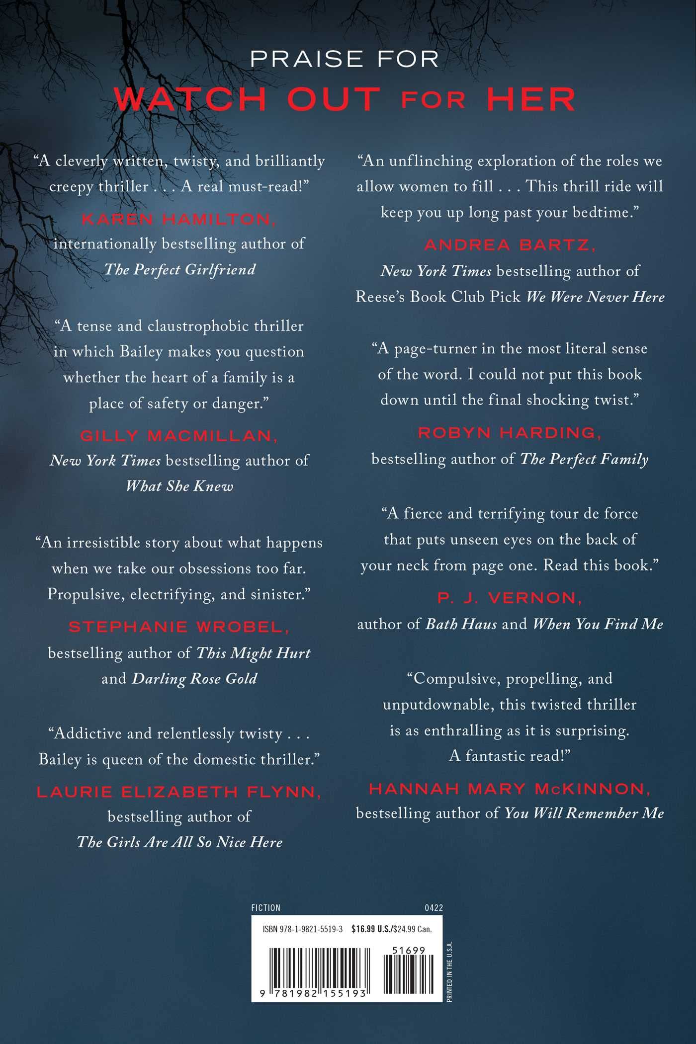 Watch Out for Her: A Novel - A Gripping Psychological Thriller Perfect for Book Clubs & Nighttime Reading