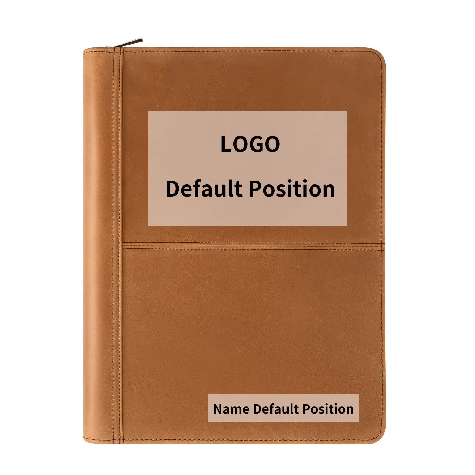 Premium Handmade Crazy-Horse Leather Padfolio - Business Portfolio Organizer with Zippered Closure for Tablet & Letter Size Notepad (Brown Upgraded Version, Custom Engraving Available) - Perfect Gift for Professionals, Ideal for Office Meetings, Business Trips & Corporate Events