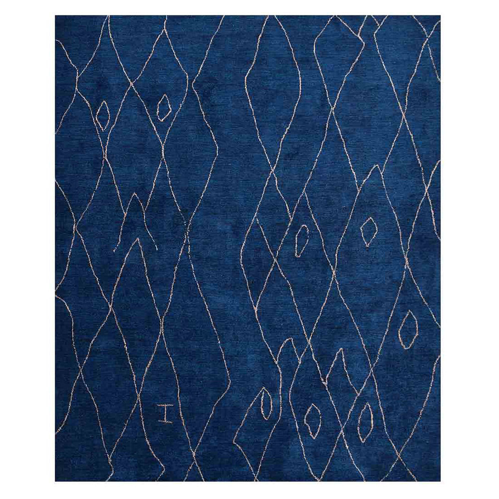 Hand Knotted Cube Rug - Premium Wool Area Rug for Living Room, Bedroom, and Office - Soft & Durable Home Decor