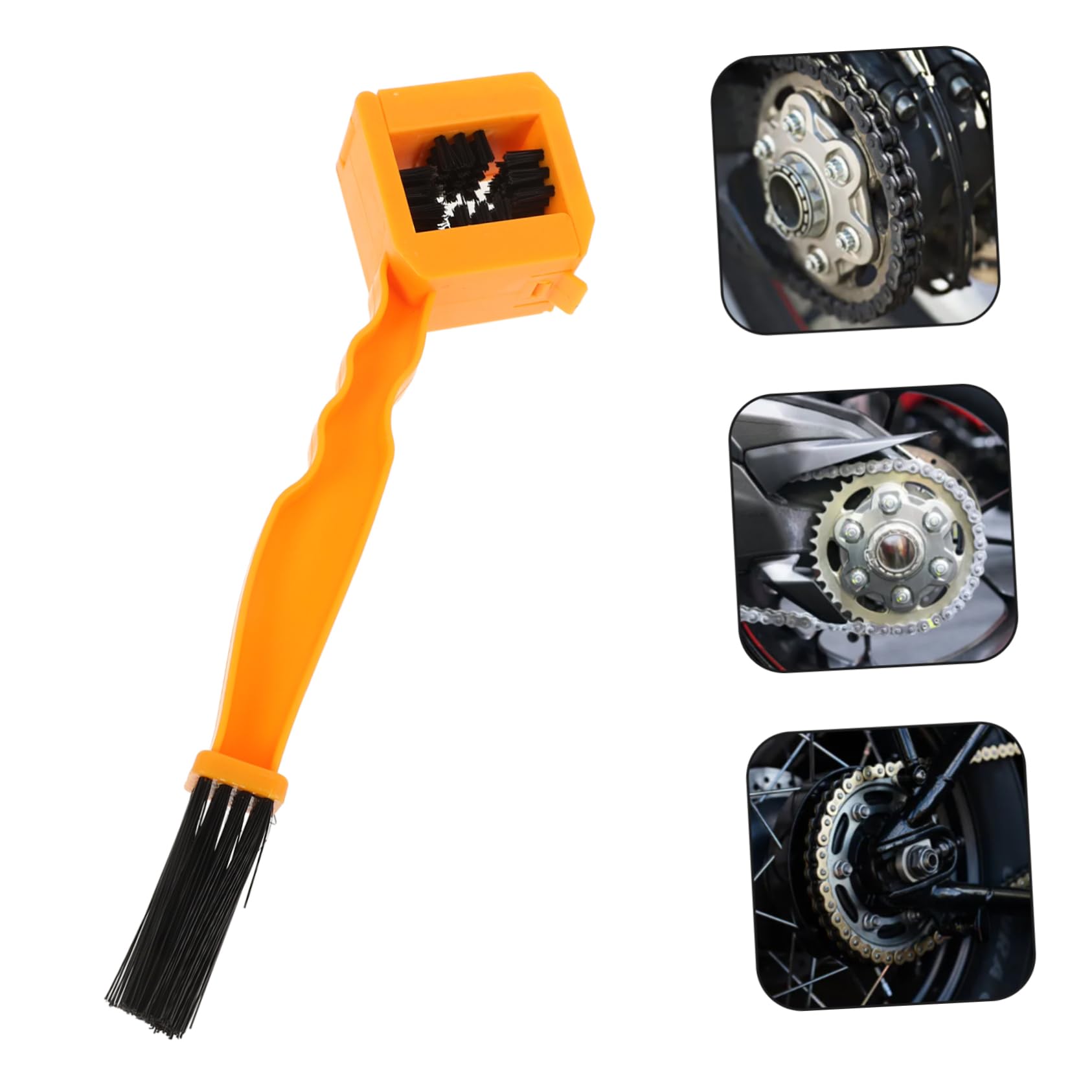 Bike Chain Cleaner Brush Set - Durable Motorcycle Chain Cleaning Tool with Toothbrush Design - Perfect for Bicycle & Motorcycle Maintenance, DIY Repair, and Outdoor Riding Gear Care
