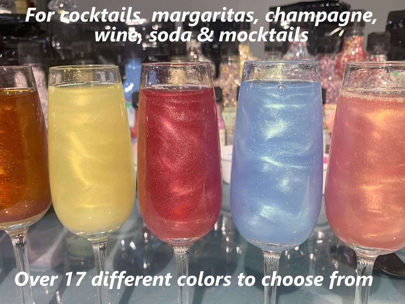 Snowy River Edible Gold Cocktail Glitter - 100% Natural Beverage Glitter for Cocktails, Margaritas, Wine, Beer & Drinks - Synthetic-Free, Food Safe (28g/1oz, Gold) - Perfect for Party Drinks, Wedding Toasts & Special Occasions