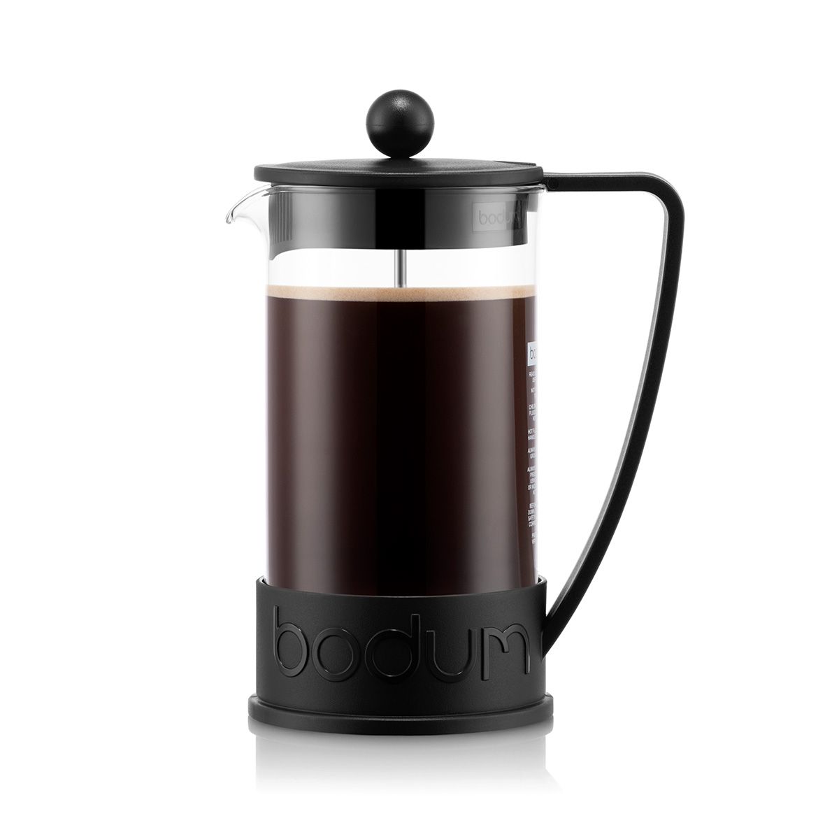 Bodum Brazil French Press Coffee Maker - 8 Cup (1.0L / 34oz) Stainless Steel Coffee Press for Home, Office & Camping - Perfect for Brewing Rich, Flavorful Coffee