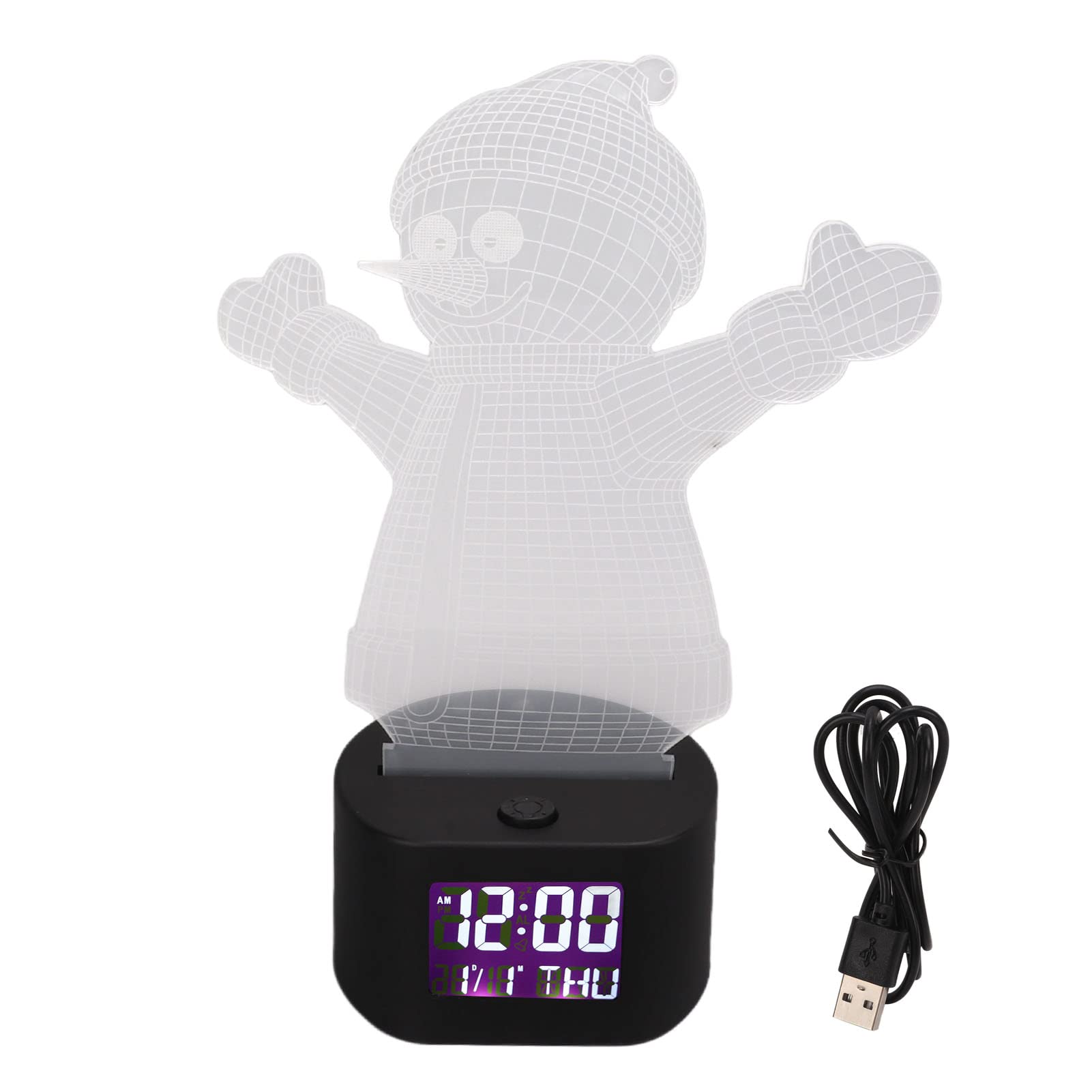 Zerodis Night Light with Digital Clock - LED Desk Lamp for Bedroom, Bathroom, Hallway, Stairs | Calendar & Alarm Function | Perfect Birthday Gift & Home Decor (Warm White) - Ideal for Night Reading, Baby Nursery & Safe Nighttime Navigation