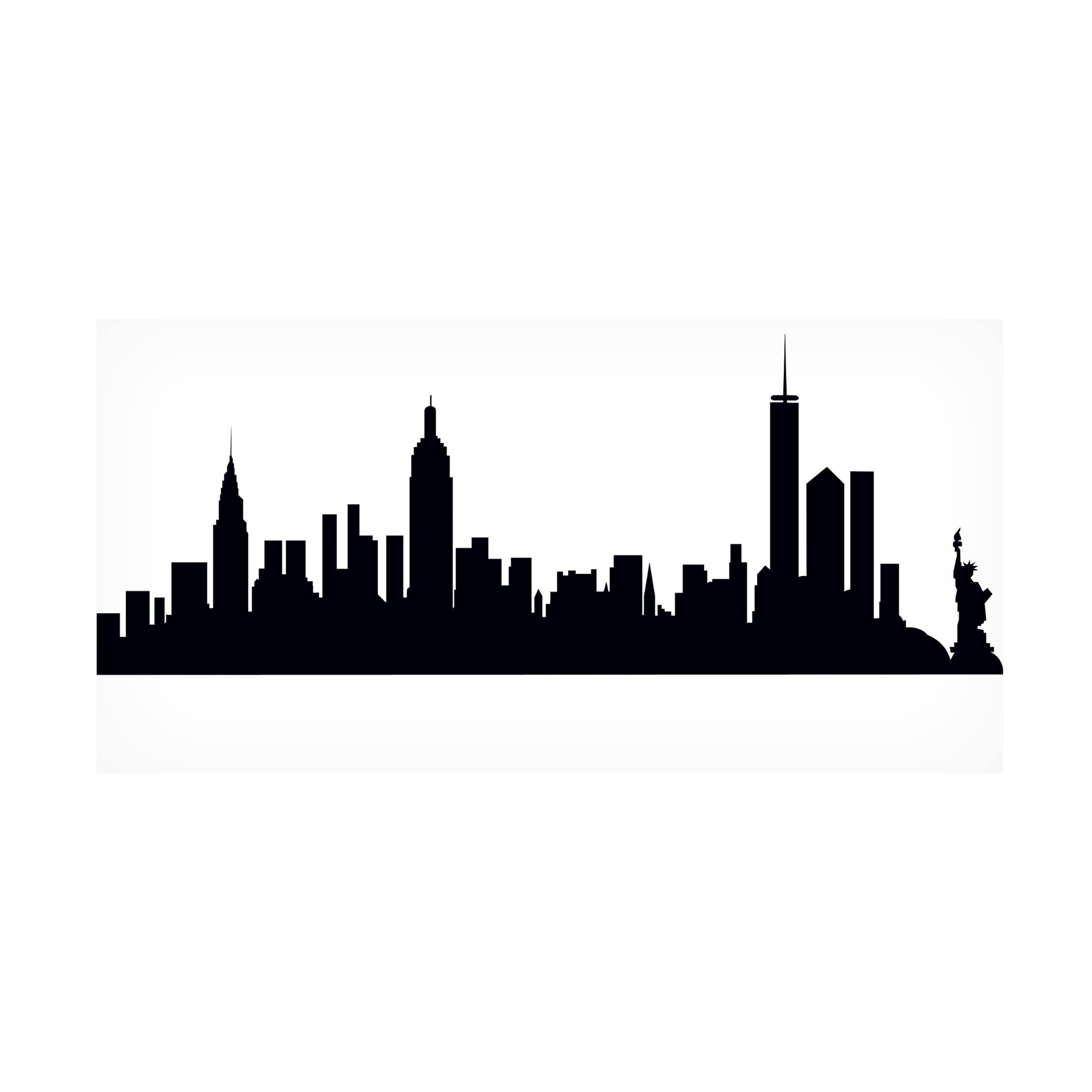 Trademark Fine Art 'New York' Canvas Wall Art Print by Marlene Watson - 24x47 Inches - Modern Cityscape Decor for Living Room, Office & Home