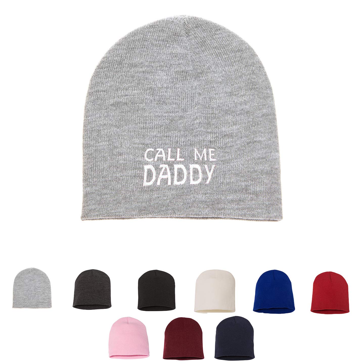 Tech Design 'Call Me Daddy' Embroidered Knit Winter Beanie Hat - Warm & Stylish for Cold Weather, Outdoor Activities, and Casual Fashion