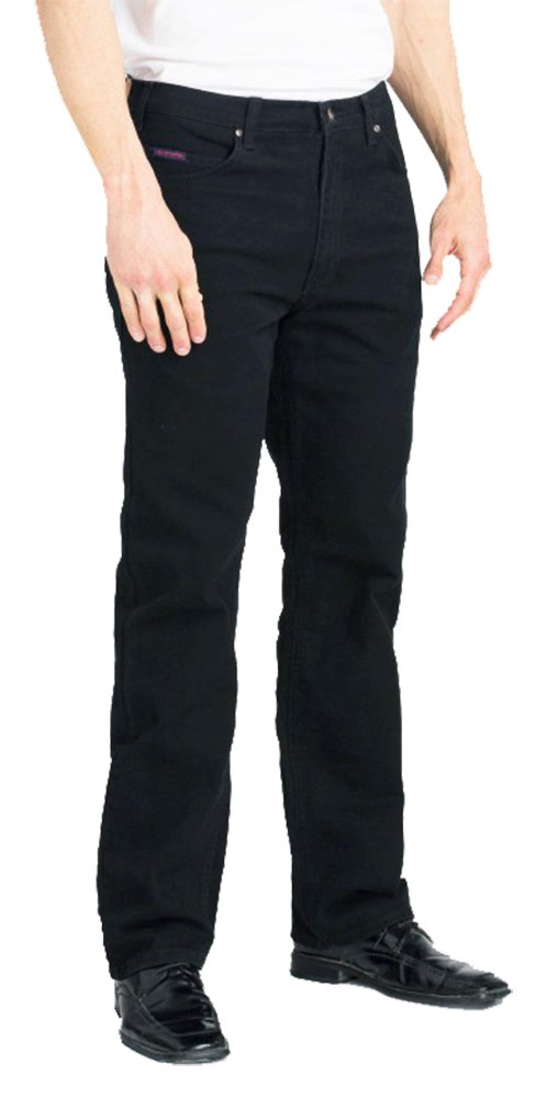 Grand River Stretch Traditional Straight Cut Black Jeans for Men | Classic Comfort Denim Pants | Perfect for Casual Wear, Office & Everyday Outfits
