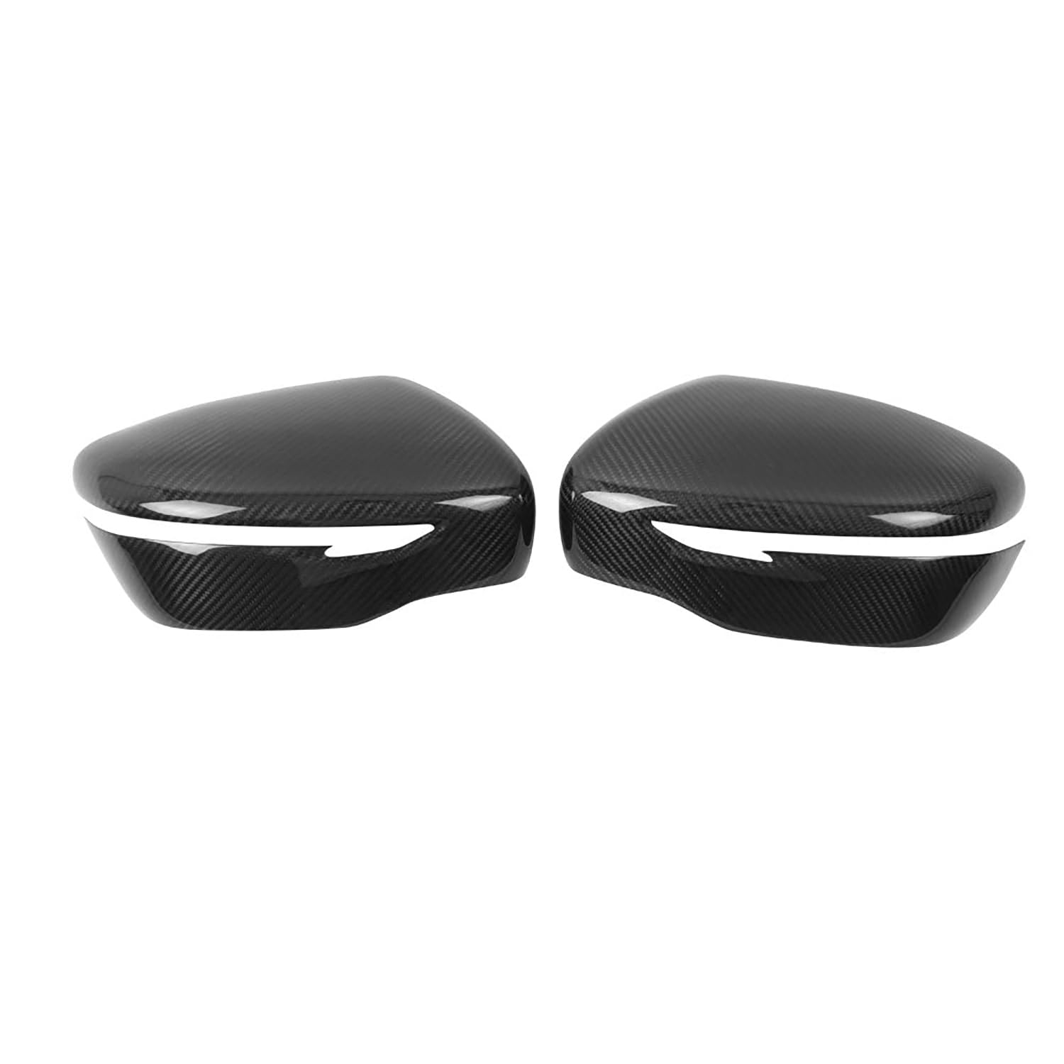 OMAC Carbon Fiber Side Mirror Cover Caps for Nissan Rogue Sport 2017-2022 - 2-Piece Set (Black) - Enhance Style & Protection for Your Car Exterior