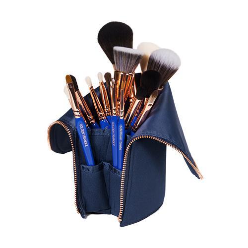 Bdellium Tools Golden Triangle Phase I 15-Piece Professional Makeup Brush Set for Eyeshadow, Blending & Contouring - Perfect for Makeup Artists & Beginners