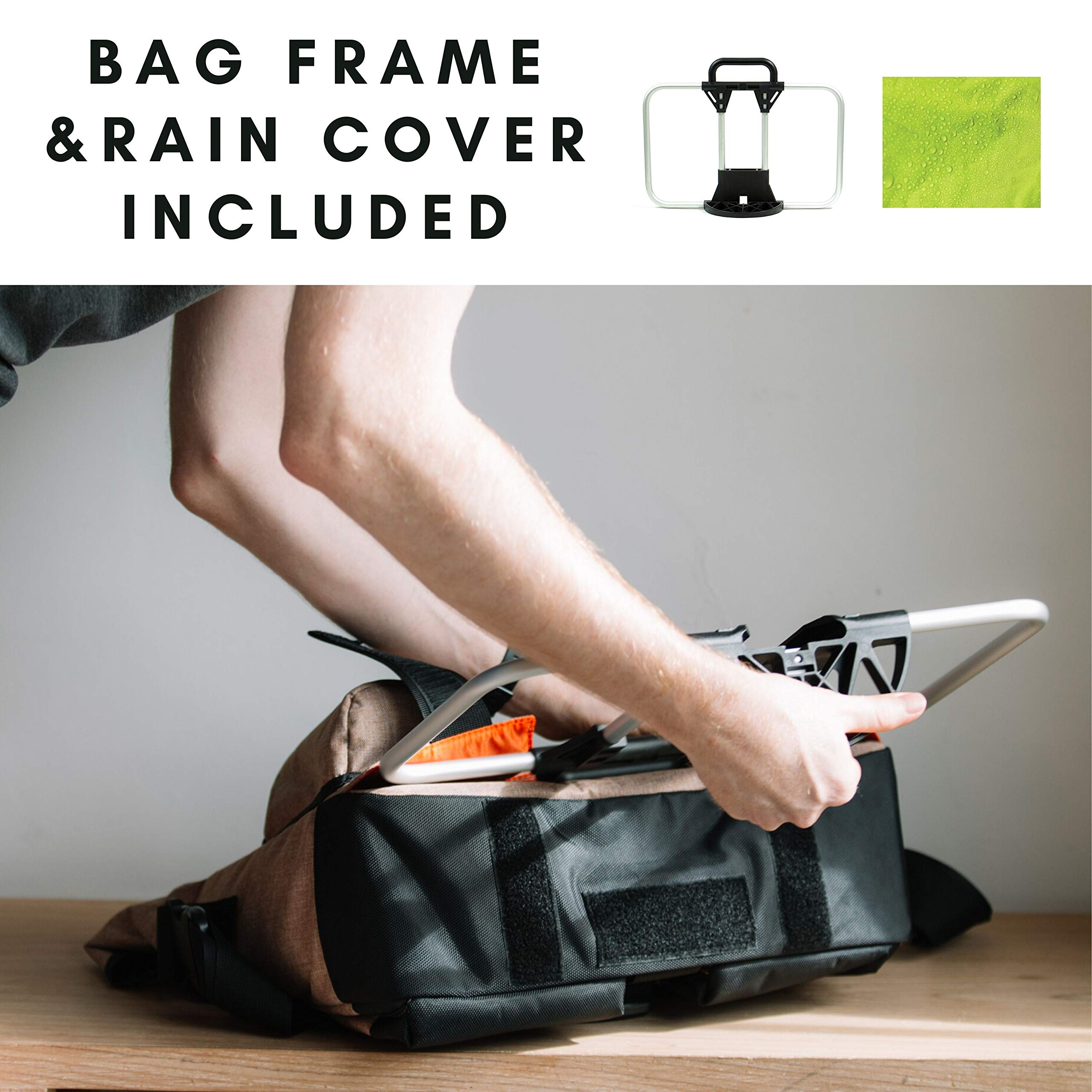Vincita Birch Bag 2.0 for Brompton Folding Bike - Waterproof Front Pannier with Removable Frame, Rain Cover & Adjustable Shoulder Straps - Premium Cycling Accessories for Commuting & Urban Travel