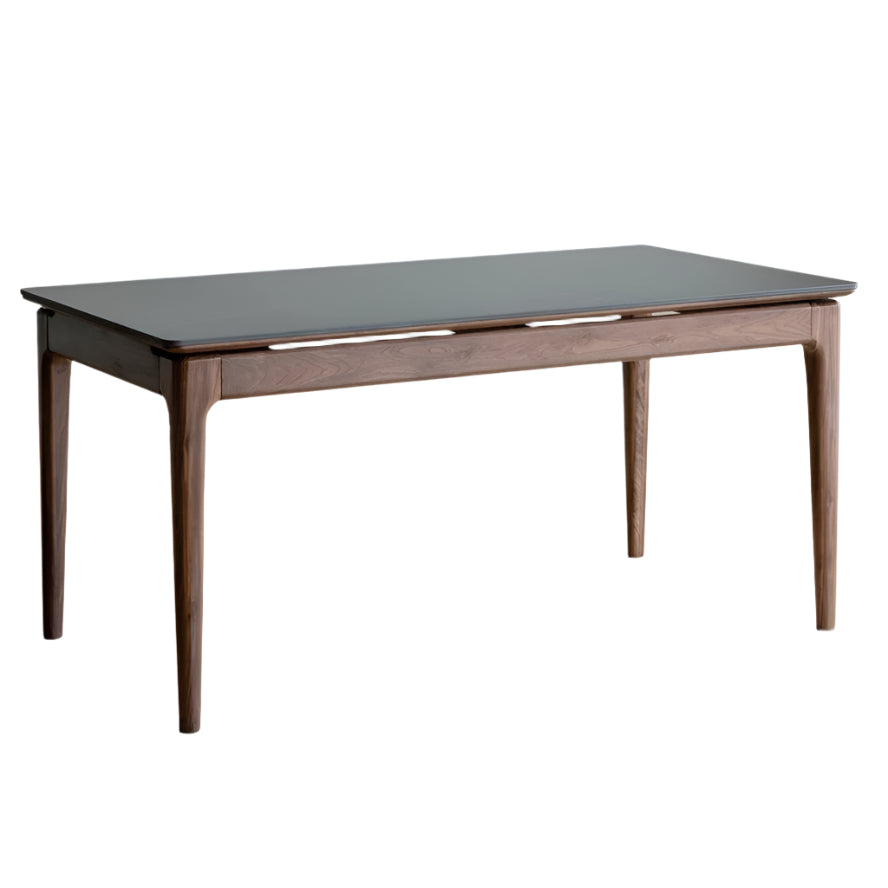 63.0×33.5×29.7 inch / 160×85×76.5 cm / Rich Dark Walnut Color /  rock slab dining table