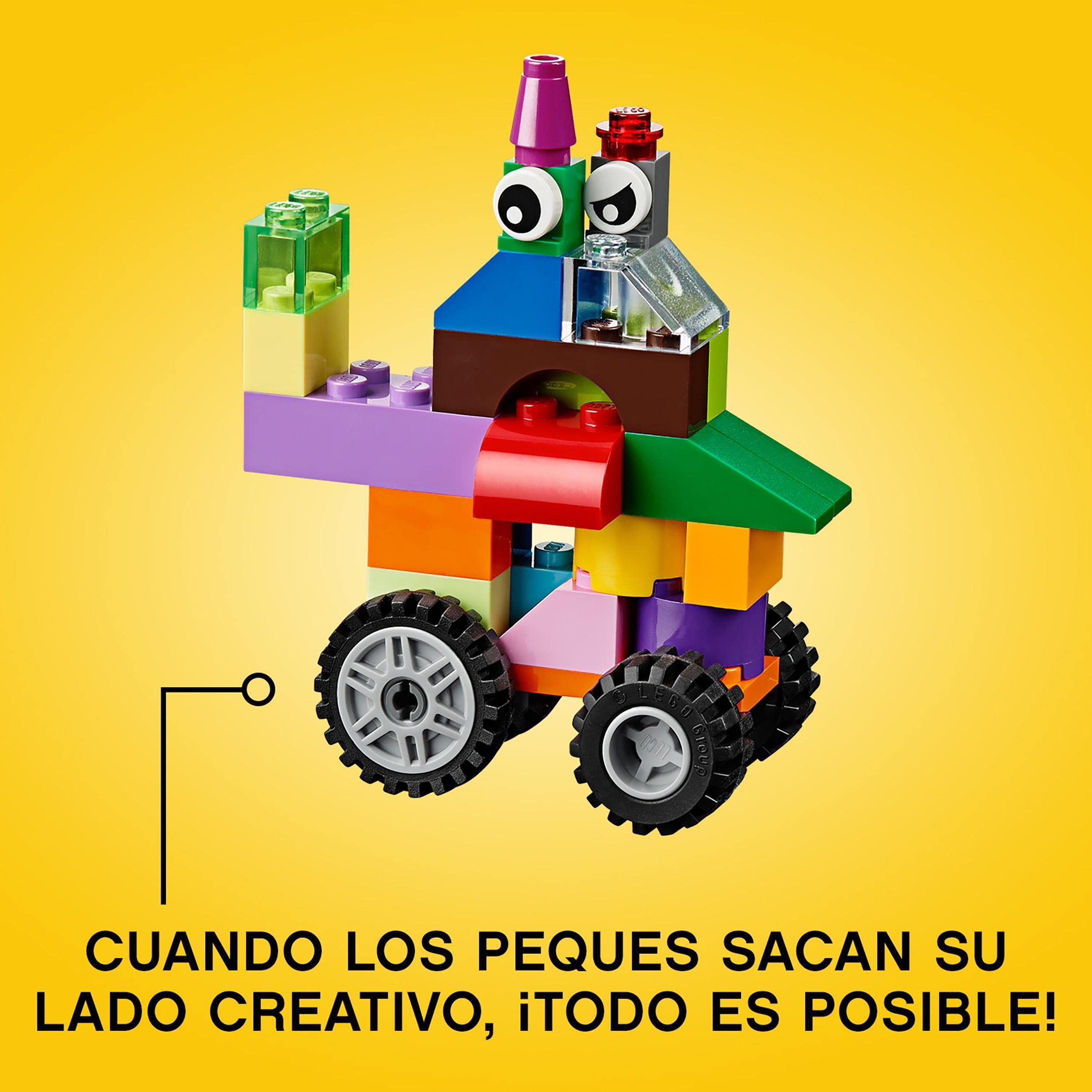 LEGO 10696 Classic Medium Creative Brick Box with Green Base, Cars & Animals - Building Toy for Kids Ages 4+ | STEM Learning, Birthday Gift & Creative Play for Preschoolers