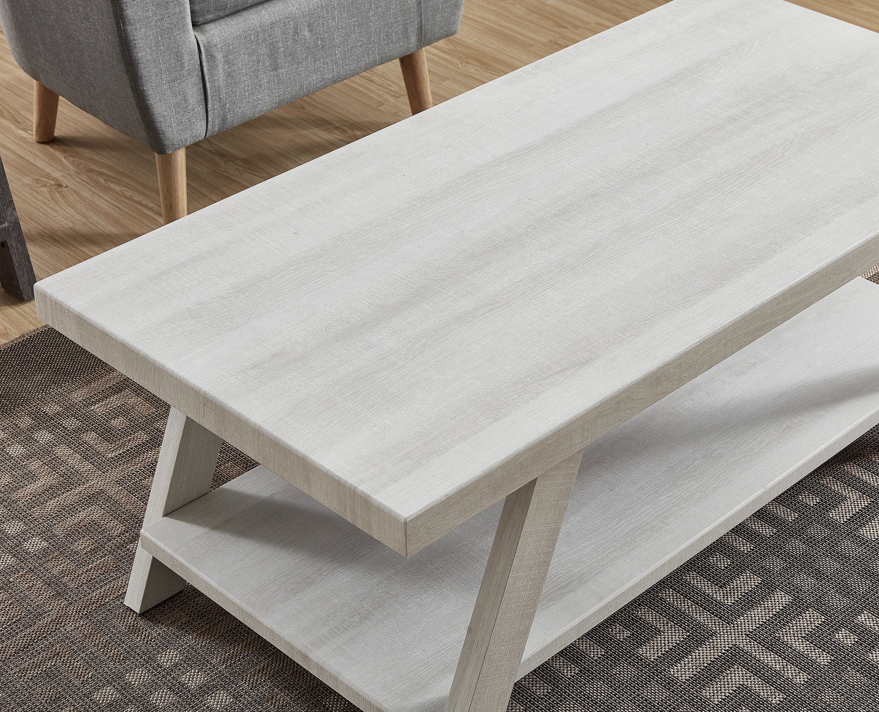 Roundhill Furniture Athens Contemporary Replica Wood Shelf Coffee Table - Modern Living Room Centerpiece for Home Decor & Entertainment Spaces