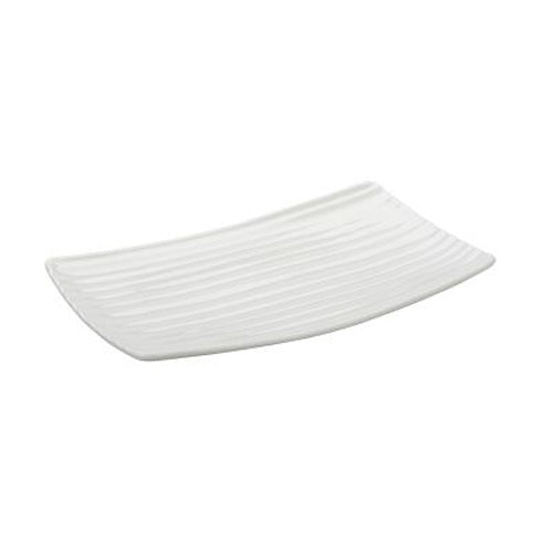 Ariane 020586 Artisan Rectangular Serving Platter, Cream Color, 14 x 7.75 Inches, Set of 6 - Perfect for Dinner Parties, Buffets, and Holiday Entertaining