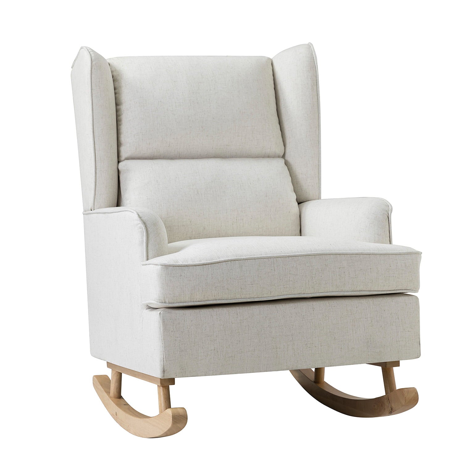 Andreo Modern Tufted Upholstered Rocking Chair - Comfortable Nursery Rocker for Baby Room, Living Room & Bedroom - Perfect for Nursing, Relaxing & Home Decor