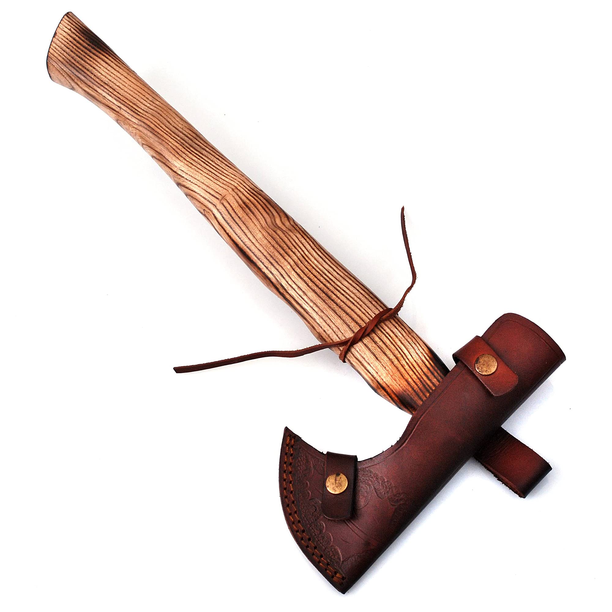 Viking Skull Axe - Handcrafted Bearded Camping & Hunting Axe with Engraved Blade (ARSAXE07) - Perfect for Outdoor Adventures, Bushcraft & Wood Carving